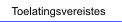 Toelatingsvereistes